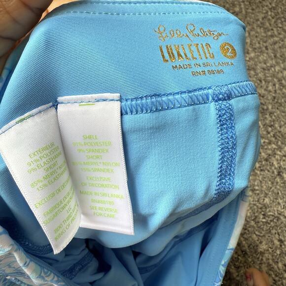LILLY PULITZER SIZE 2 LUXLETIC DAPHNE SKORT TOILE ME ABOUT IT Blue UPF 50+ New - Picture 7 of 7